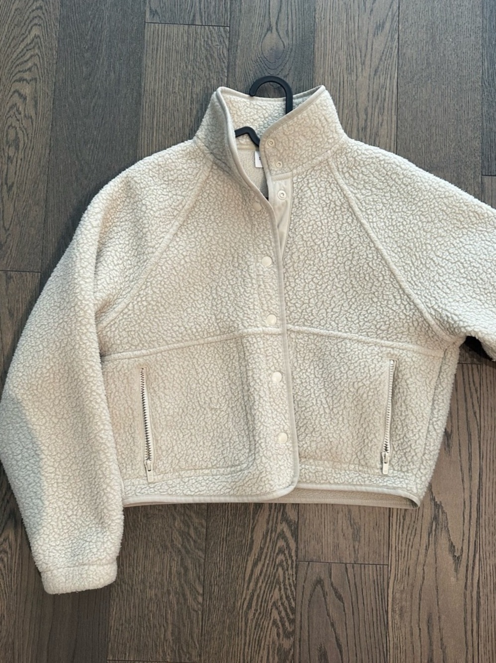 Sunday Best Teddy Fleece Jacket in Cream Size XS